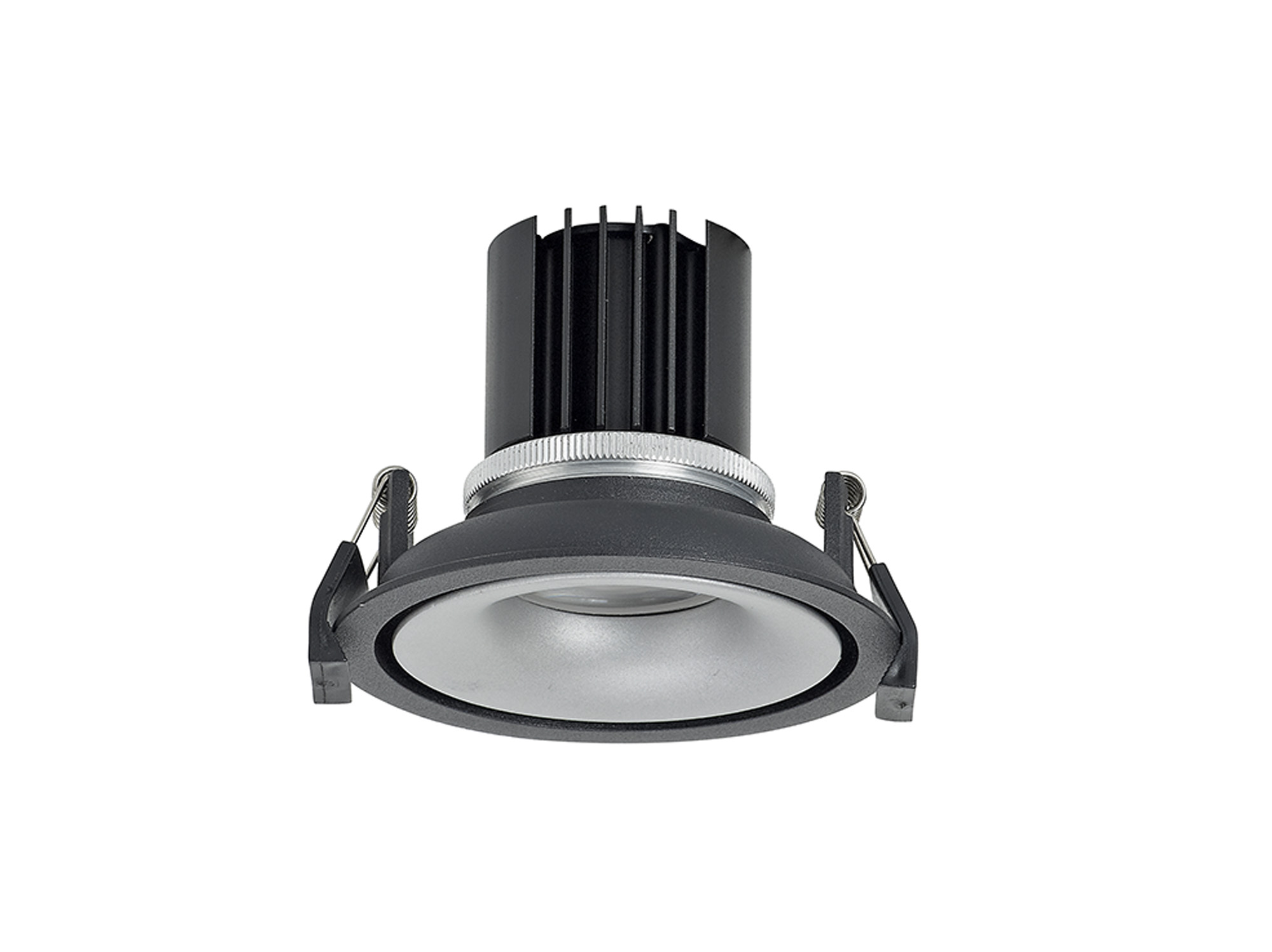 Bolor 9 Tridonic Powered 9W 3000K 840lm 24° CRI>90 LED Engine Black/Silver Fixed Recessed Spotlight, IP20 DM202062  Dlux Bolor 9